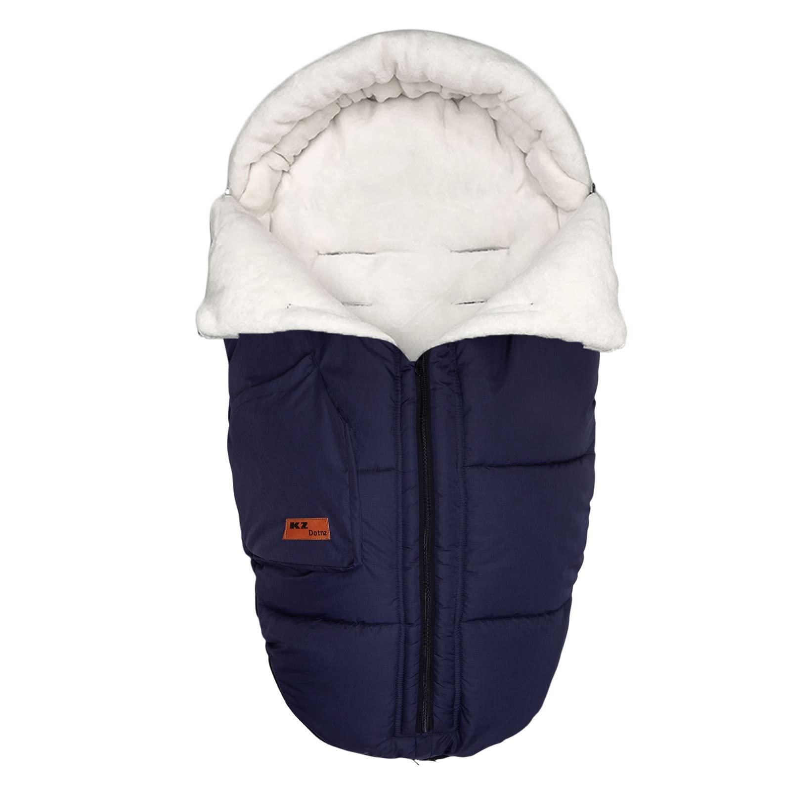 KZ Dotnz KZ Dotnz Universal Stroller Footmuff with Adjustable Zips, Soft Hood, Waterproof Warm Baby Stroller Bunting Bag