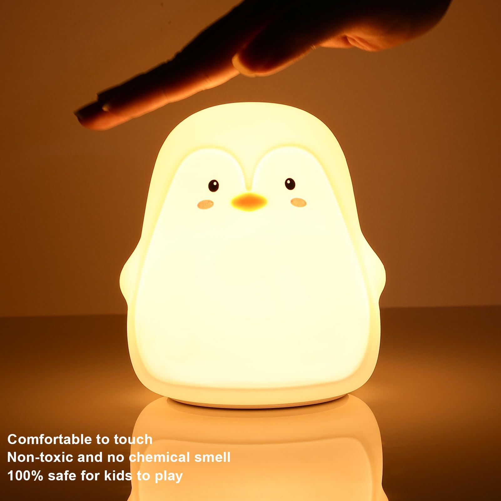 Tremdwoto Tremdwoto Night Light for Kids, Penguin Silicone Nightlight Lamp, 7 Color Changing Nursery Night Light for Kids Bedroom, Super Gift for Boys Girls Toddler Children
