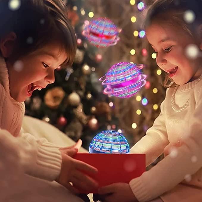 CASEIER CASEIER Flying Orb Galaxy Ball Toy 2024, Hover Orb with Magic Boomerang and Floating Function, Cool Mini Drone Ball Gift for Kids, Boys, Girls, Outdoor or Indoor Toys, Red