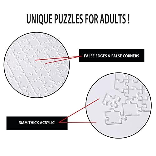 ZZYFGH ZZYFGH Clear Hard Puzzle Jigsaw, Impossible Challenge 120 Piece Difficult Jigsaw Puzzle Game for Adults Children