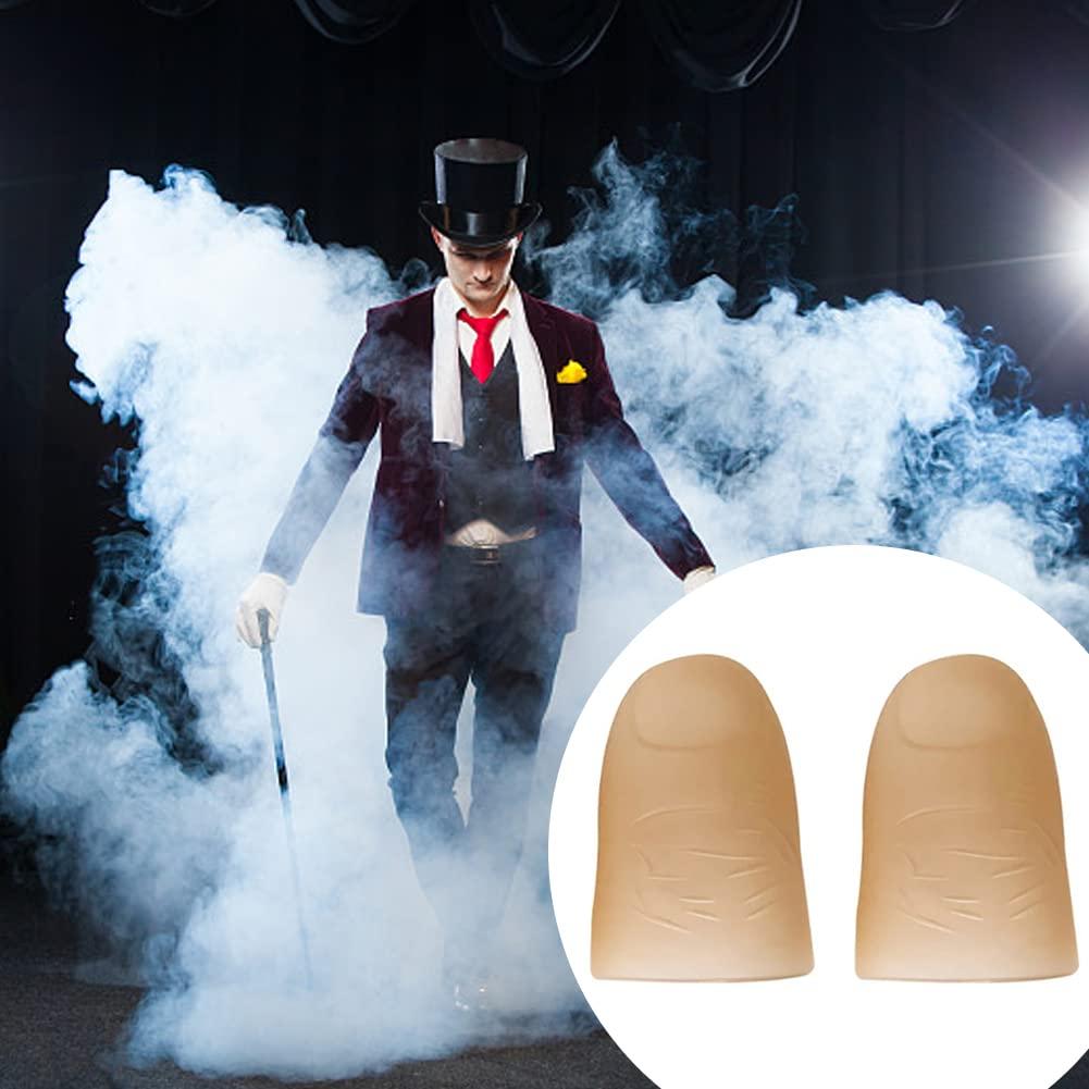 Surakey Surakey 2 Pcs Thumb Light Magic Finger Light Up Thumb Tips LED Finger Lamp Thumbs Light Party Magic Stage Tricks Performance Props Tool for Funny Toys - Blue