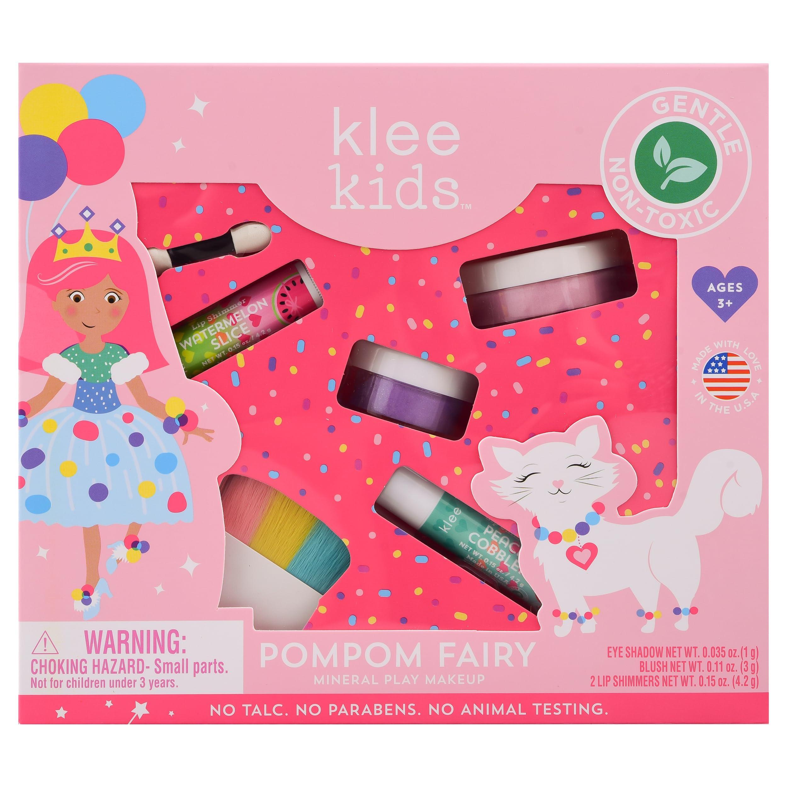 LunaStar Luna Star Klee Kids Play Makeup Kit. Gentle and Non-Toxic. Kid-Friendly. Made in USA. (Pom Pom Fairy)