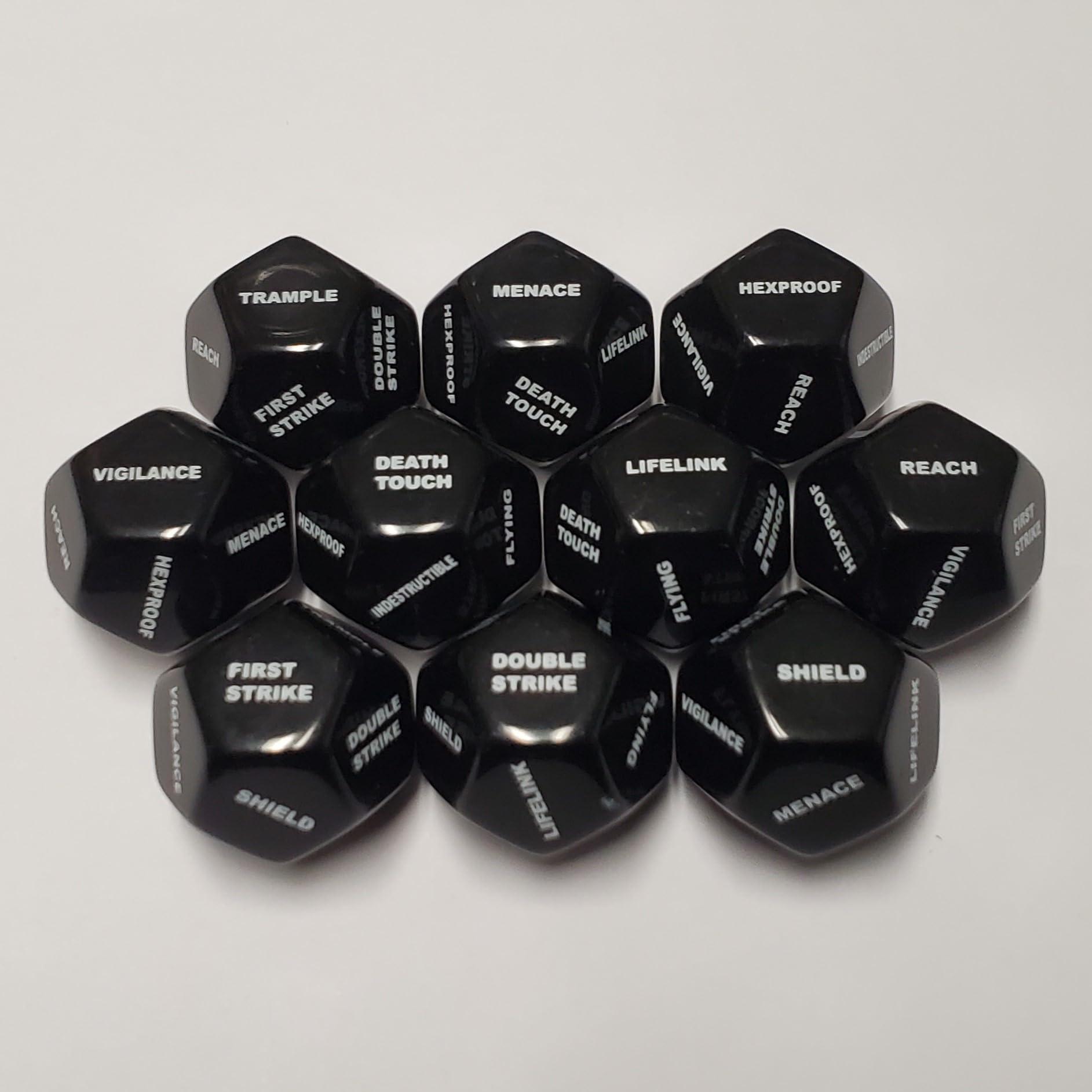 Rook Robot 10x Deluxe 12 Sided Large Keyword & Shield Counters Compatible with Magic: The Gathering MTG CCG