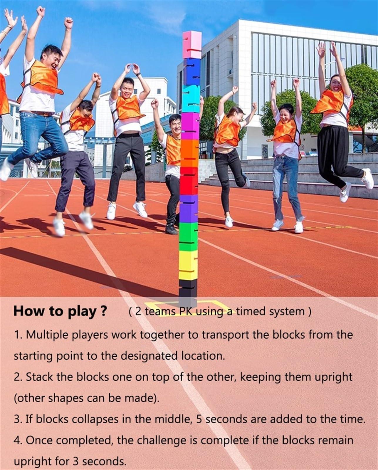 YOWABYI Team Building Games for Work, Outdoor Group Activity Game, Teamwork Games for School Sports Day/Field Day (Color : Red, Size : 8PCS)
