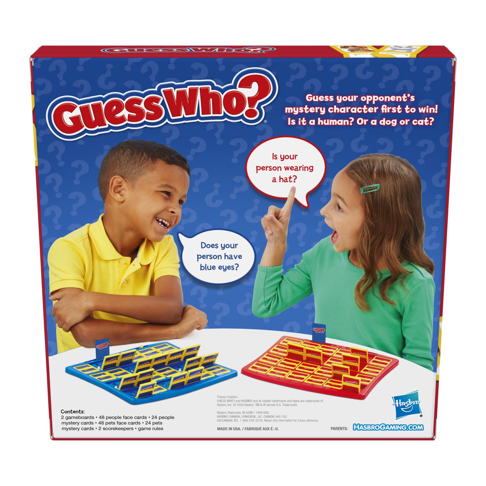 Hasbro Gaming Hasbro Gaming Guess Who? People & Pets Board Game Edition | The Original Guessing Game | Easter Gifts for Girls & Boys | Ages 6+ (Amazon Exclusive)