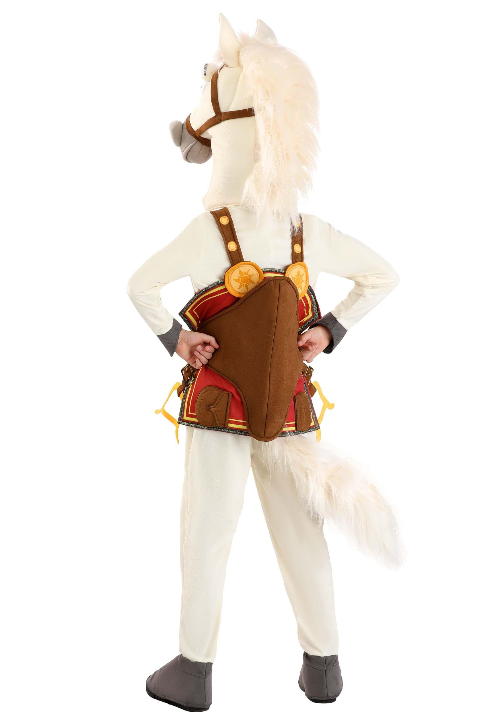 Fun Costumes Disney Tangled Maximus Children's Horse Costume | White Equestrian Character Jumpsuit With Headpiece And Saddle