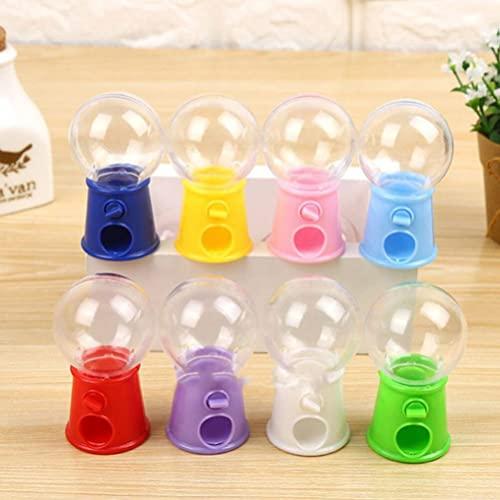 Alipis Alipis 12pcs Gumball Machine Mini Candy Dispenser Piggy Bank Desktop Bubble Gum Candy Catcher Machines Toys Cake Topper Pills Dispenser for Kids Party Favor C