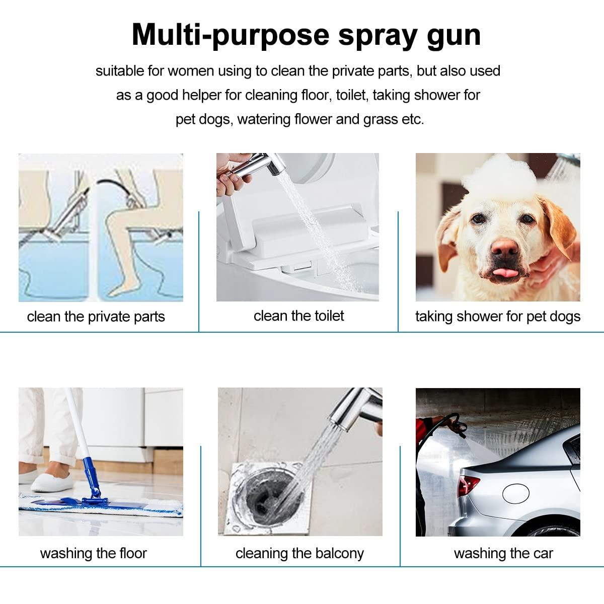 FESTAS ToiletSprayer Set Guns Shower Handheld Hand Faucet Bath Tap Head Self Cleaning