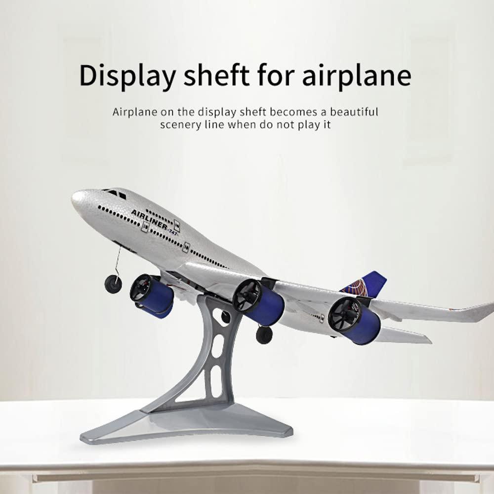 HEBXMF HEBXMF RC Drone Simulation A-747 Passenger Aircraft 2.4G Rc Aircraft Glider, 360 Rollover Automatic Gyroscope Balance Plane, 3-Channel Fixed-Wing RC Airplane Toy with LED Searchlight