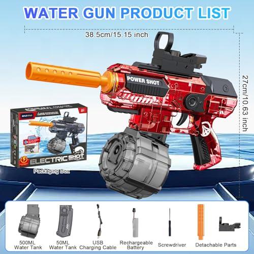 XINGYING XingYing Electric Water Guns for Adults Kids, Full Auto Water Pistol with up to 26 Ft Long Range, Strongest Water Blaster IP67 Waterproof, Squirt Gun for Kids Ages 8-12 Outdoor Beach Party