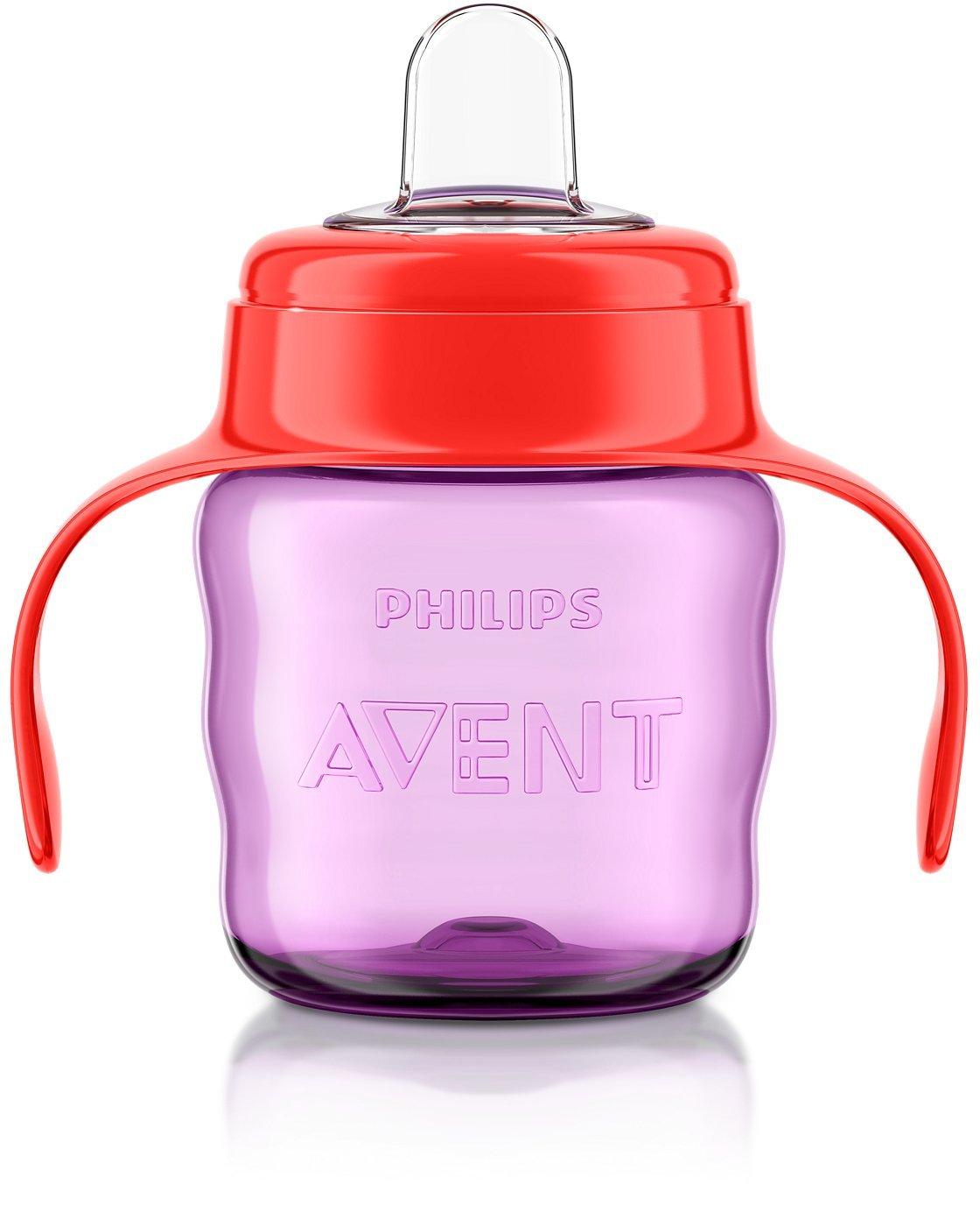AVENT Philips AVENT Spout Cup Easy Sip Cup Sippy Cup for Boys and Girls 7oz/200ml 6 Months+ (Girl)