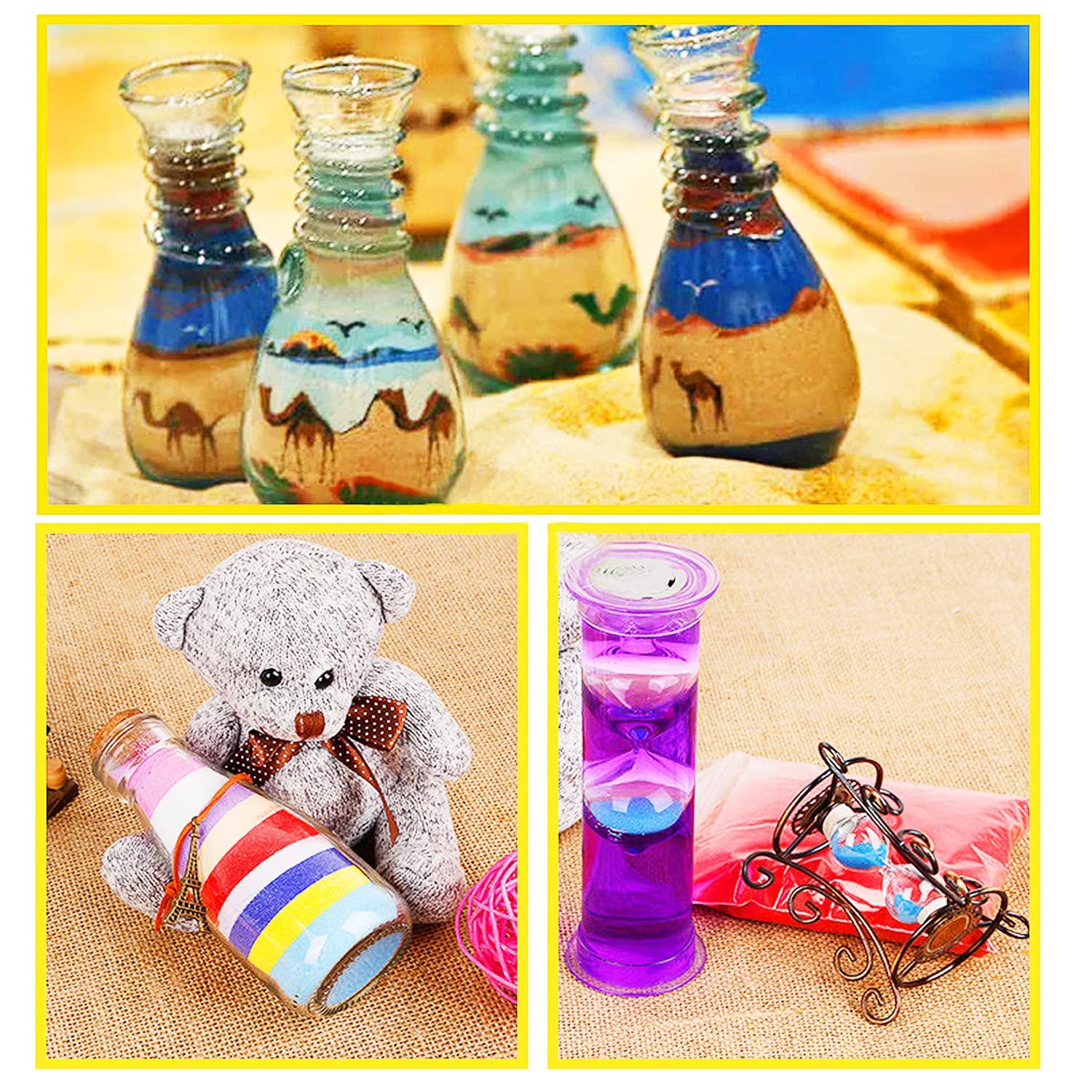 Guuozzli Guuozzli 36 PCS Art Sand,1.25oz DIY Arts and Crafts Kit,Scenic Sand Kit for Kids,DIY Sand Painting,Wedding Decoration Sand Bottles