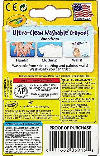 Crayola Crayola Ultra-Clean Washable Crayons (526916), 16 Colors