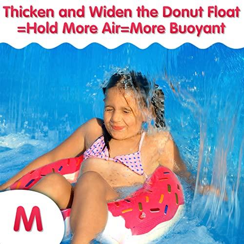 DMAR DMAR Donut Pool Floats Donut Tube Pool Doughnut Pool Float Donut Inflatables Doughnut Floatie Donut Swimming Ring for Beach Pool, 30\", 1Pcs, Pink