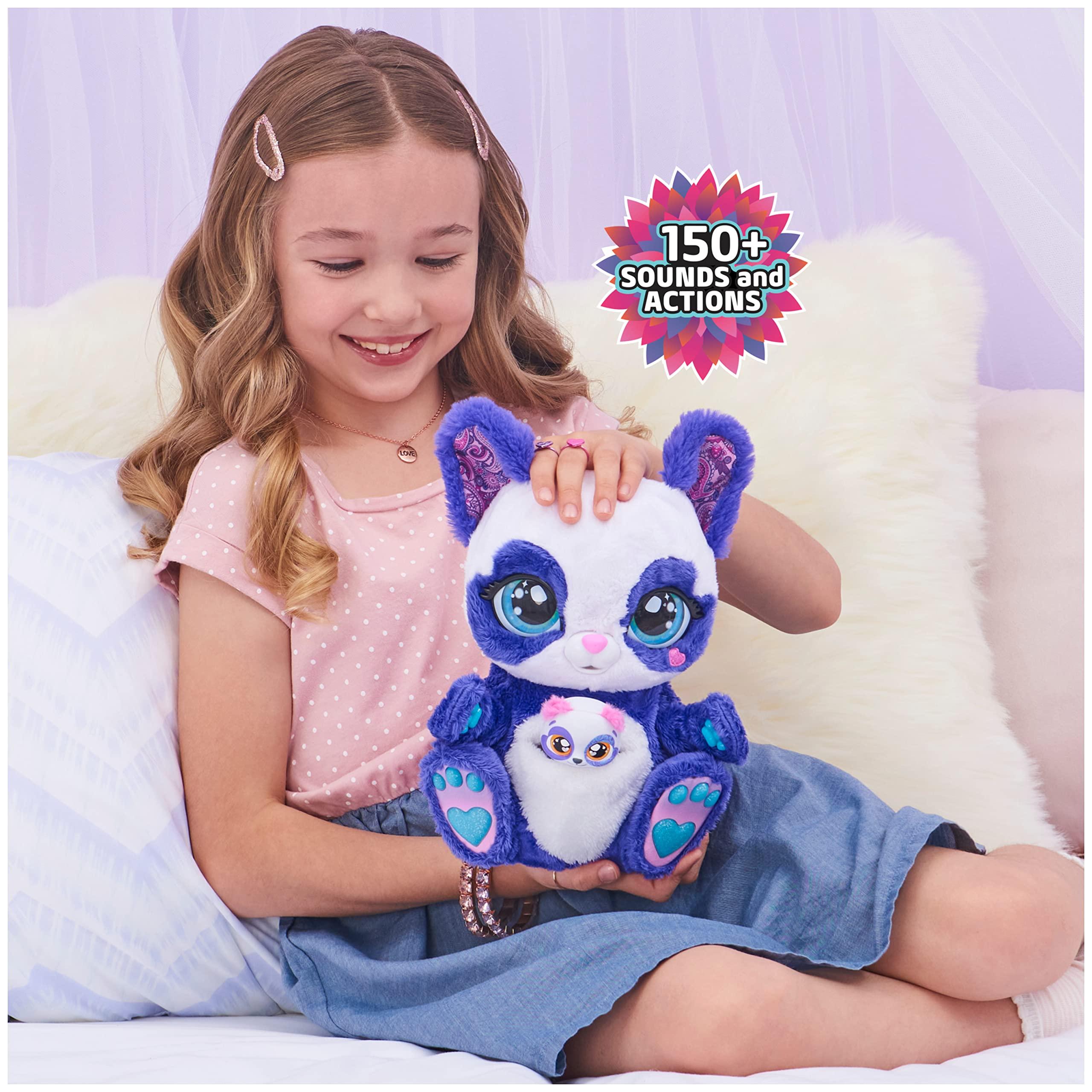Peek-A-Roo Peek-A-Roo - Interactive Panda-Roo Plush Toy with Mystery Baby-Roo Surprise - Over 150 Sounds & Actions, 10+ Engaging Games, Songs, Boosts Imagination & Creativity for Girls Ages 5+