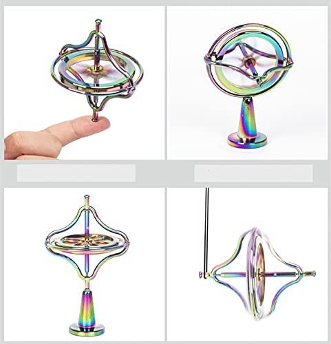 CHANGAIDA CHANGAIDA Metal Gyroscope Anti-Gravity Spinning Top Balance Toy Gift (Colorful)