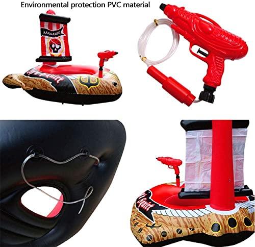 XXF-Shop Pool Float Inflatable Pirate Ship Floating Row, Summer Inflatable Pool Float Water Float Raft Ride on Pool Lounger Novelty Beach Suitable for Children for Chilling in The Pool