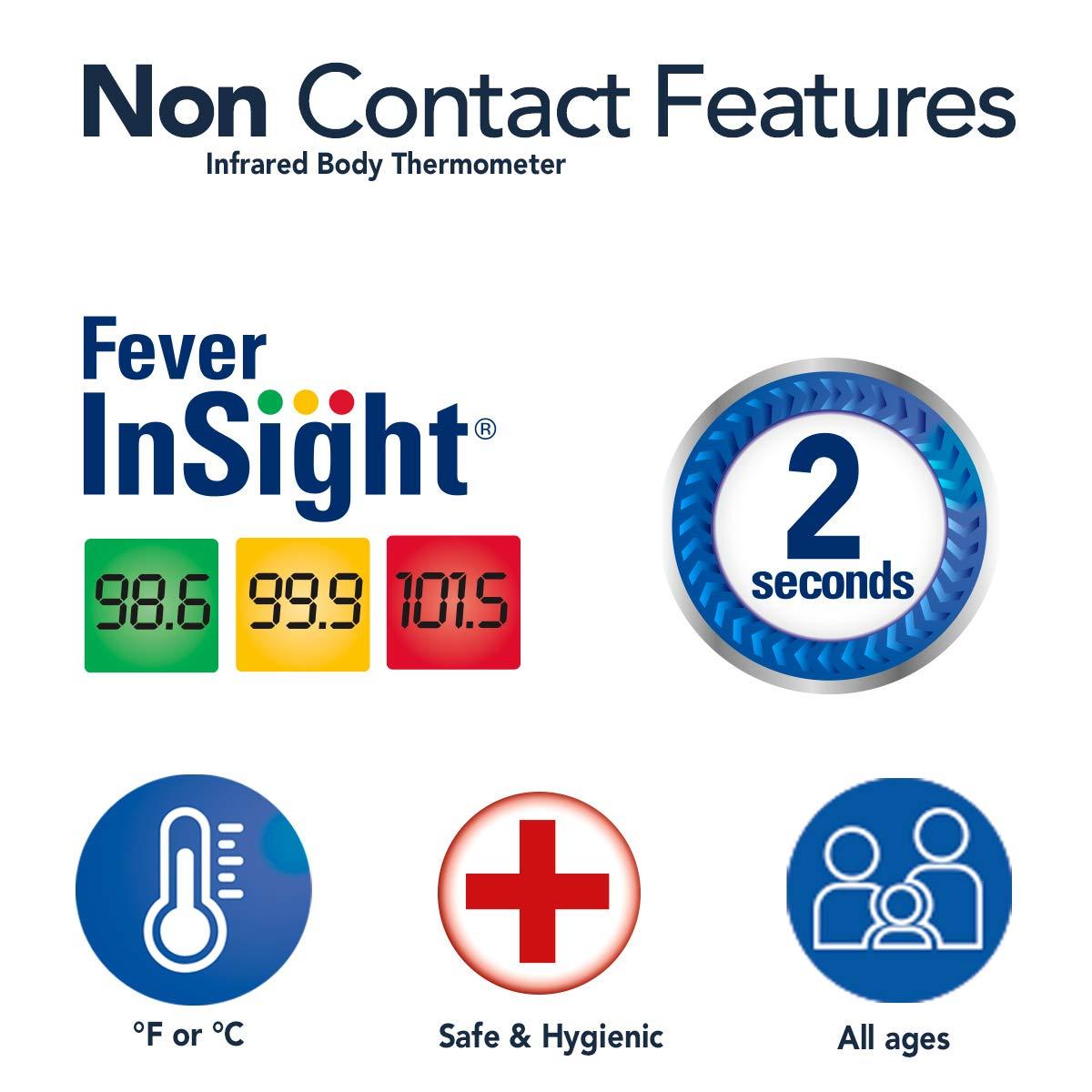 Vicks Vicks Non-Contact Infrared Thermometer for Forehead, Food and Bath Fast, Reliable, and Clinically Proven Accuracy for Adults, Babies, Toddlers and Kids, FSA and HSA Eligible