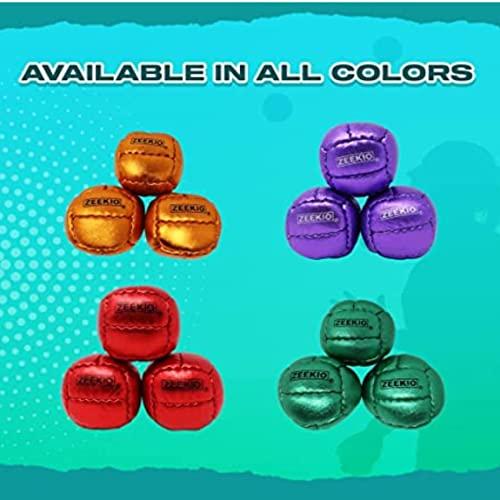Juggling Balls Set Of 3 Zeekio Premium Synthetic Leather