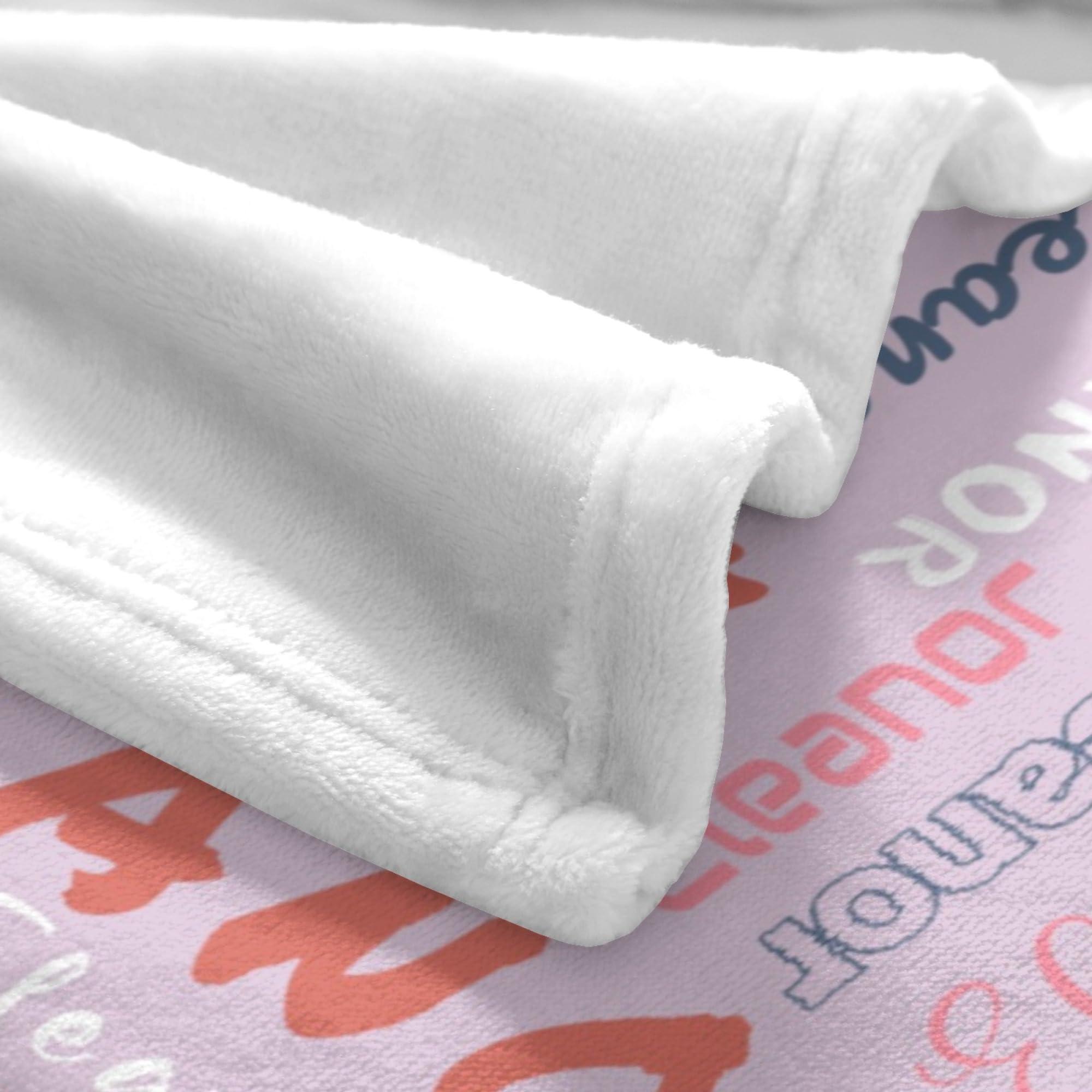 Diyrap Diyrap Personalized Blankets Customized Blanket with Name for Adults and Kids Custom Baby Blanket Fleece Throw for Baby Girls and Boys