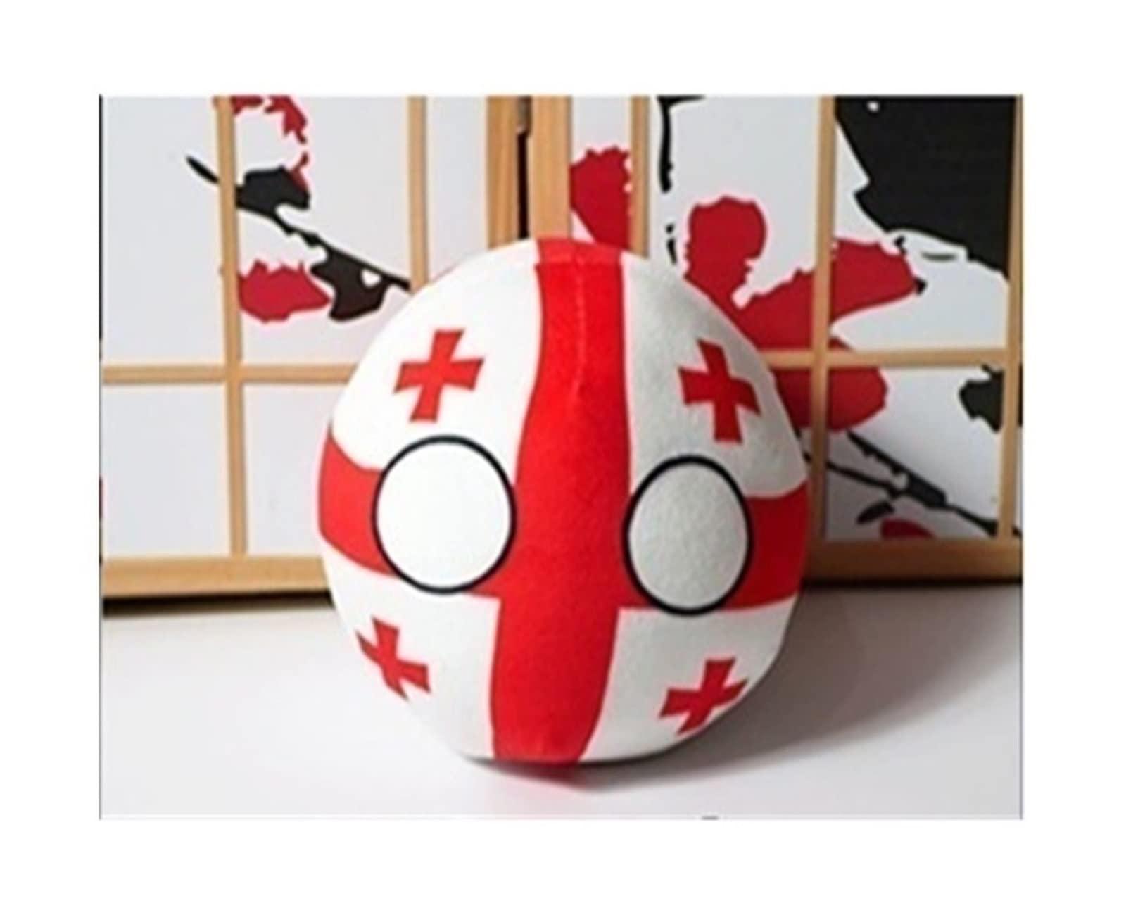 GANGKJDS GANGKJDS Poland Countryball Ball Plush National Ball States United Poland Switzerland Netherlands Poland Ball Flag Pendant Pillow 20cm(7.9 inches) (Color : Georgia, Size : 20cm)