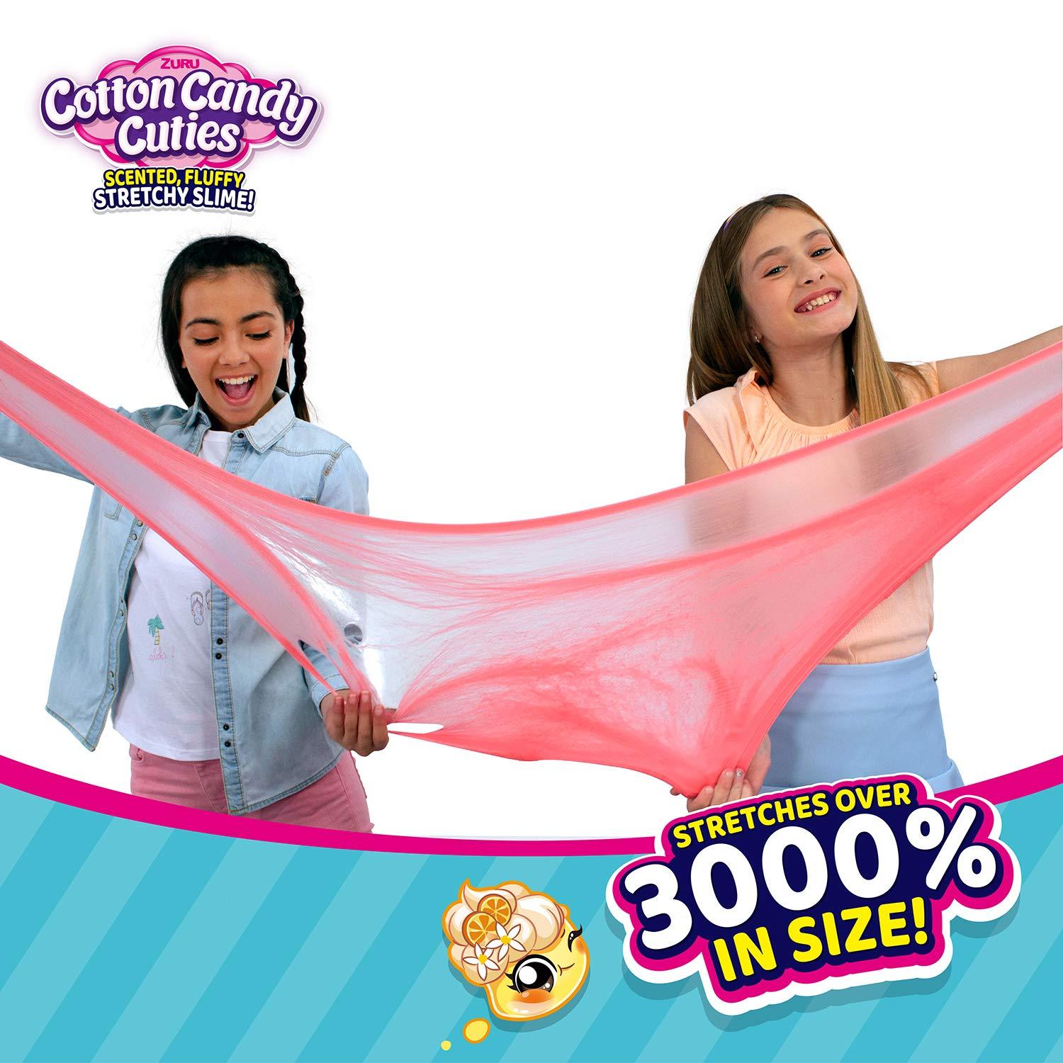 ZURU Oosh Oosh Slime Cotton Candy Cuties Series 2 by ZURU (Green) Scented, Squishy, Fluffy, Soft, Stretchy, Stress Relief, Party Favors, Non-Stick with Collectible Cutie Slow Rise Toy