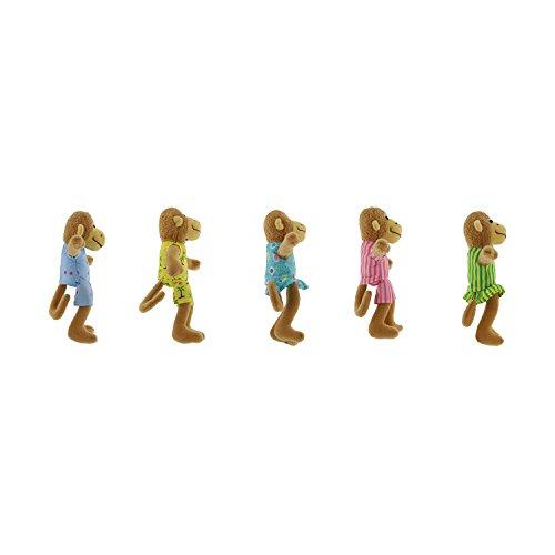 MerryMakers MerryMakers Five Little Monkeys Finger Puppet Playset, Set of 5, Polyvinyl Chloride, 5-Inches Each