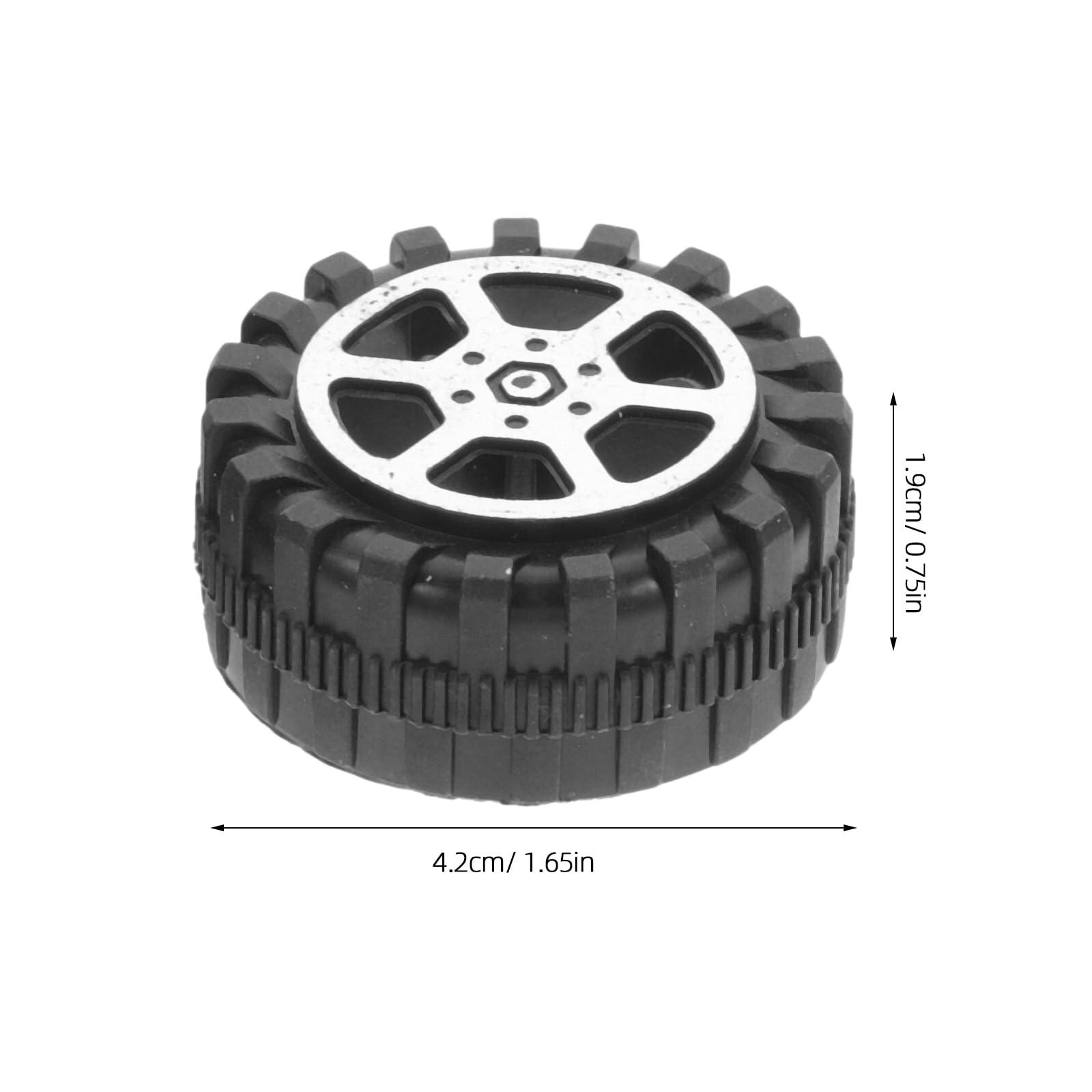 EXCEART EXCEART Car Models Toy Car Wheels Rc Toy 1 Set Toy Wheels Axle Kit Replacement Plastic Wheels for Toys Trucks Wheel Roll DIY Car Accessories Car Toy Accessories Car Crafts Supplies 100mm