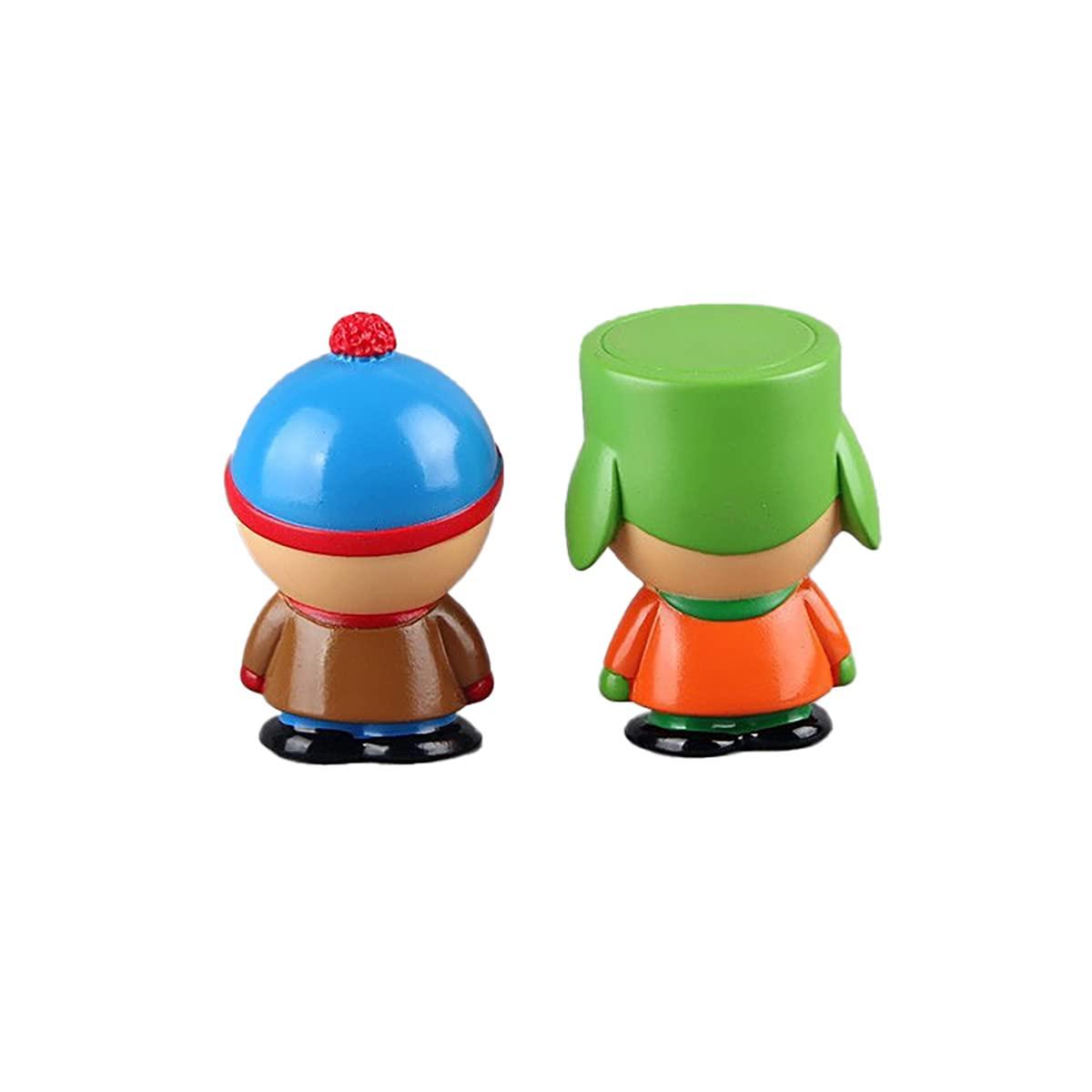 ZJYJING ZJYJING Figures Toys 5-Piece Set of Cartoon Characters Eric Cartman, Stan Marsh, Kyle Broflovski, Kenny McCormick and Butters Stotch, Sculptural Table Top Decorations Average 2.4"