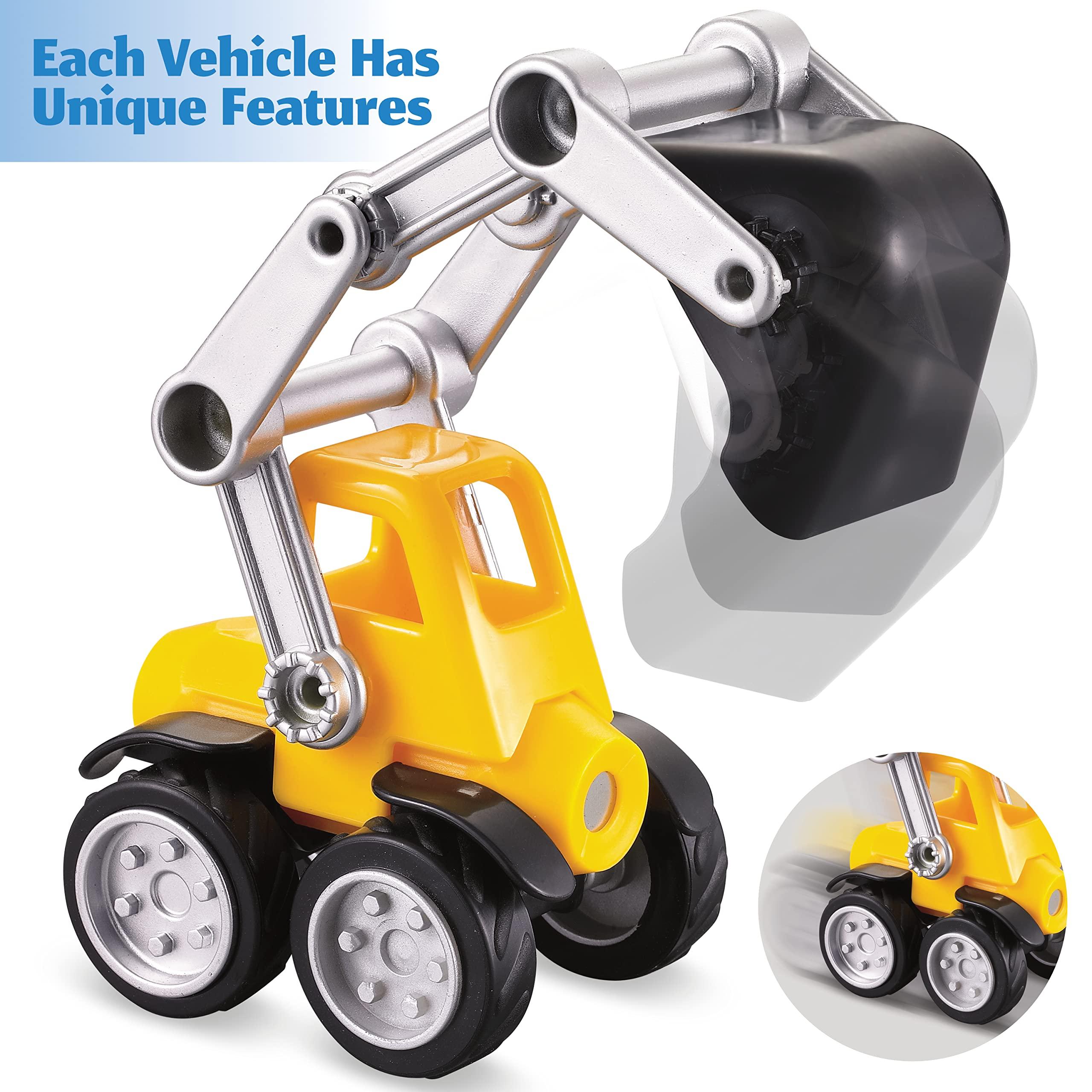 MOBIUS Toys Cars Magnetic Building Blocks, New Shapes for Creating Endless Construction Trucks Toys, Including Play Mat, Road Signs, Montessori STEM Toy Boys & Girls and Magnetic Tiles for Kids Ages 4-8