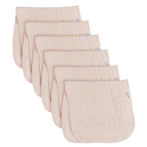 Gerber Gerber Baby Unisex Muslin Burp Cloths 6-Pack, Pink, Large Size 20" x 10"