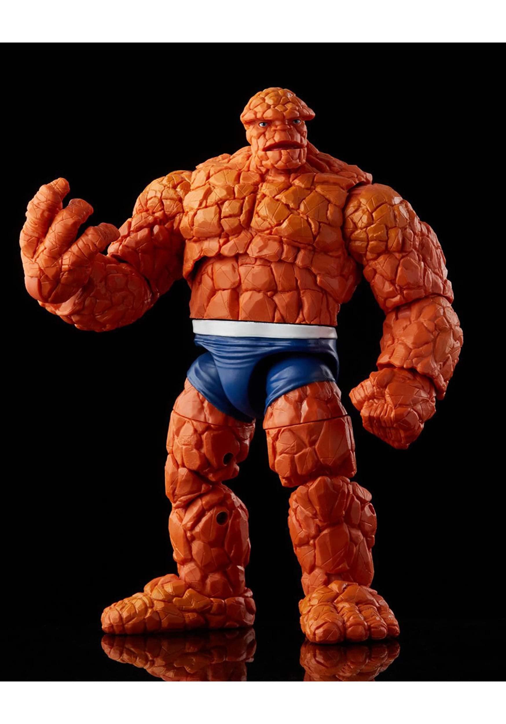 Marvel Marvel Hasbro Legends Series Retro Fantastic Four Thing 6-inch Action Figure Toy, Includes 3 Accessory