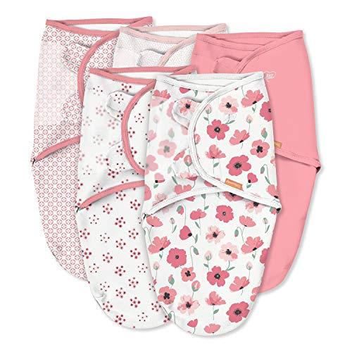 SwaddleMe SwaddleMe Original Swaddle Size Small/Medium, 0-3 Months, 5-Pack (Pretty Poppy )