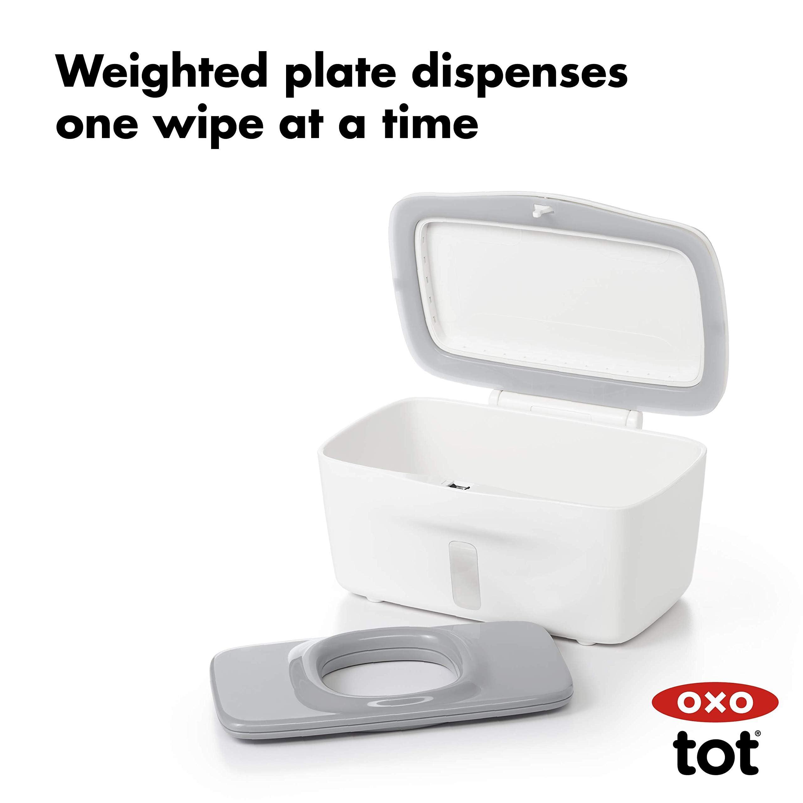 OXO OXO Tot On The Go Wipes Dispenser - 2 P ack & Tot Perfect Pull Wipes Dispenser - Gray, 1 Count (Pack of 1)
