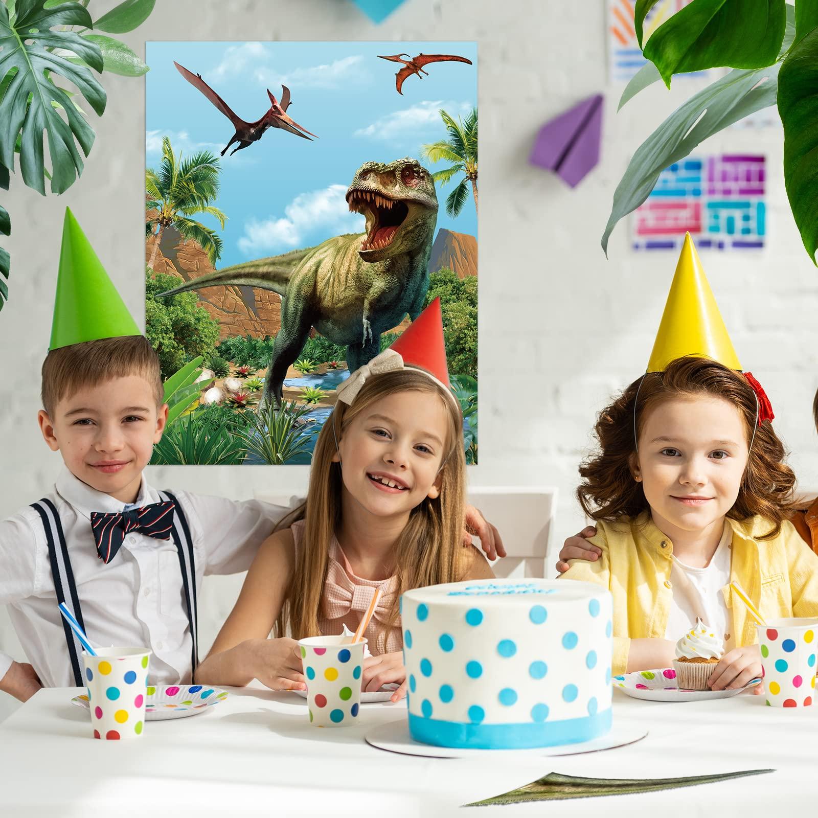 Outus Outus Dinosaur Theme Party Games Pin The Tail on The Dinosaur Game Birthday Party Game Circus Pin Game and Activities for Boys Girls Dinosaur Theme Party Supplies Decorations Indoor Outdoor