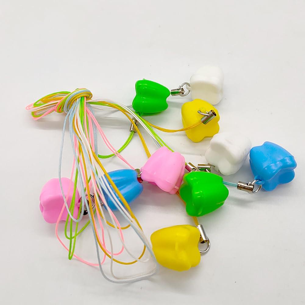 UUYYEO UUYYEO 30 Pcs Plastic Tooth Holders for Kids Lost Teeth Saver Necklace Lost Teeth Container Box Baby Tooth Storage Box Baby Teeth Keepsake Holder
