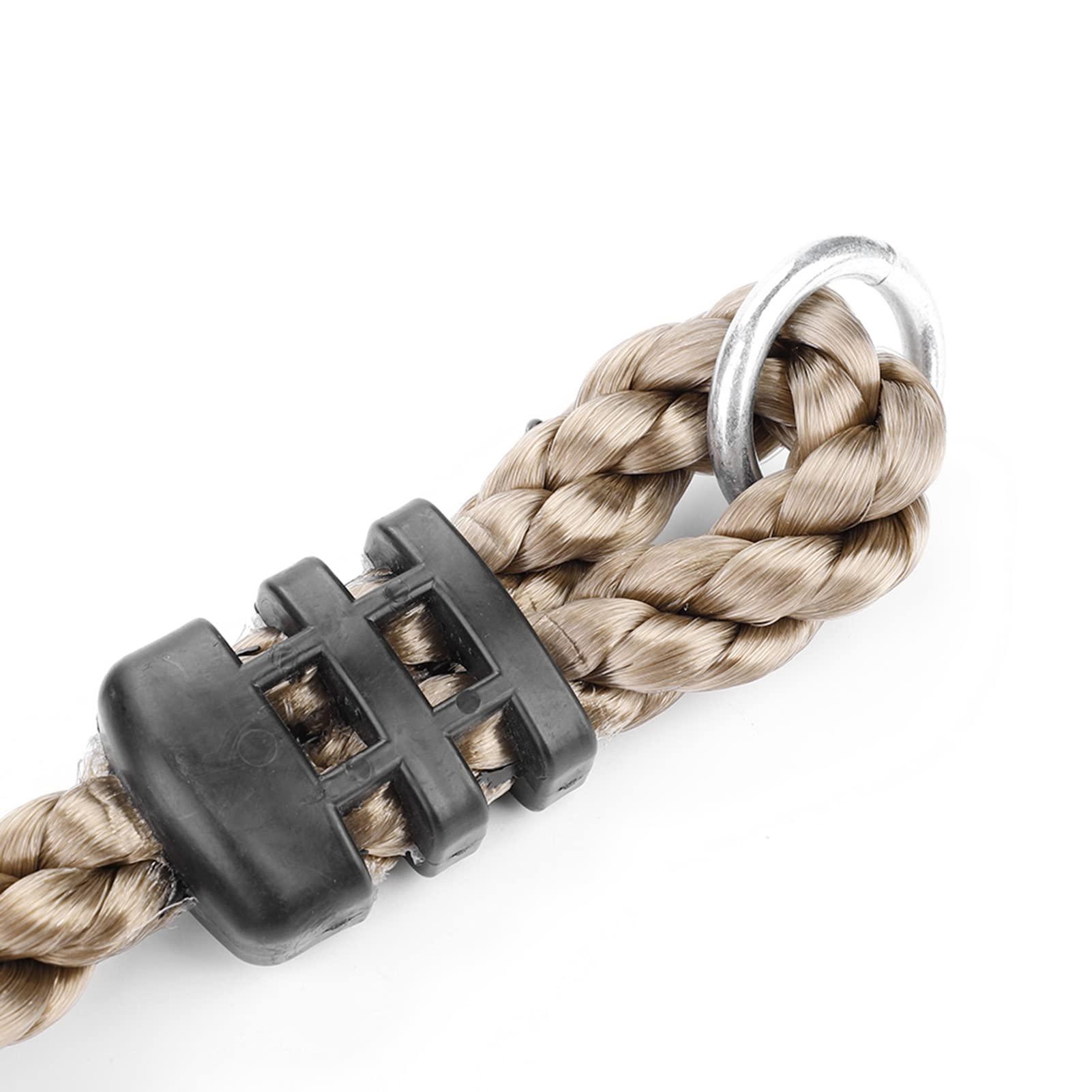 KJAOYU Climbing Rope with Platforms,Tree Climbing Rope,Swing Set Accessories,Children Swing Disc Climbing Rope Kids Playground Equipment Toys (Dark Green)