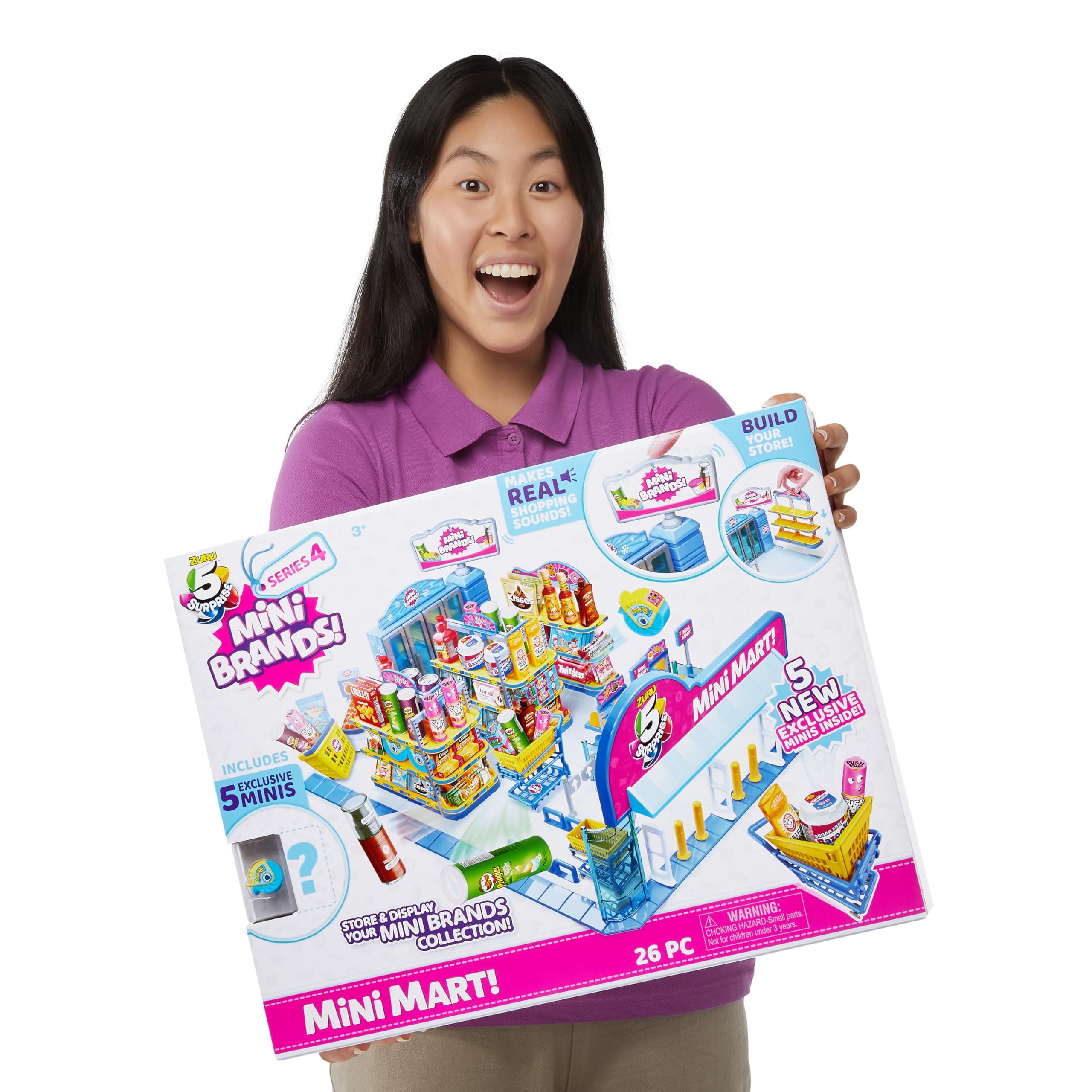 5 Surprise 5 Surprise Mini Brands - Mini Mart Playset by ZURU (Series 4) Exclusive and Mystery Collectibles