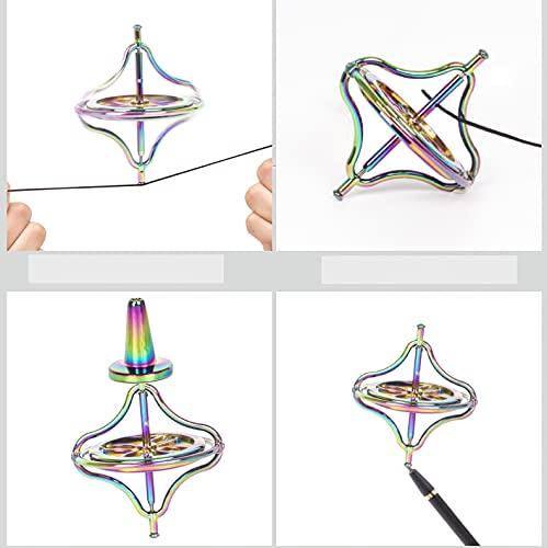CHANGAIDA CHANGAIDA Metal Gyroscope Anti-Gravity Spinning Top Balance Toy Gift (Colorful)