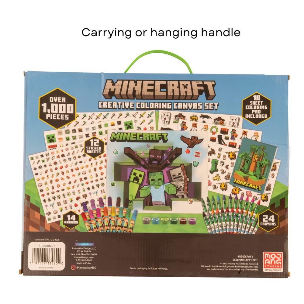 Innovative Designs Innovative Designs Minecraft Creative Coloring Canvas Painting and Activity Set for Kids, 1000+ pcs