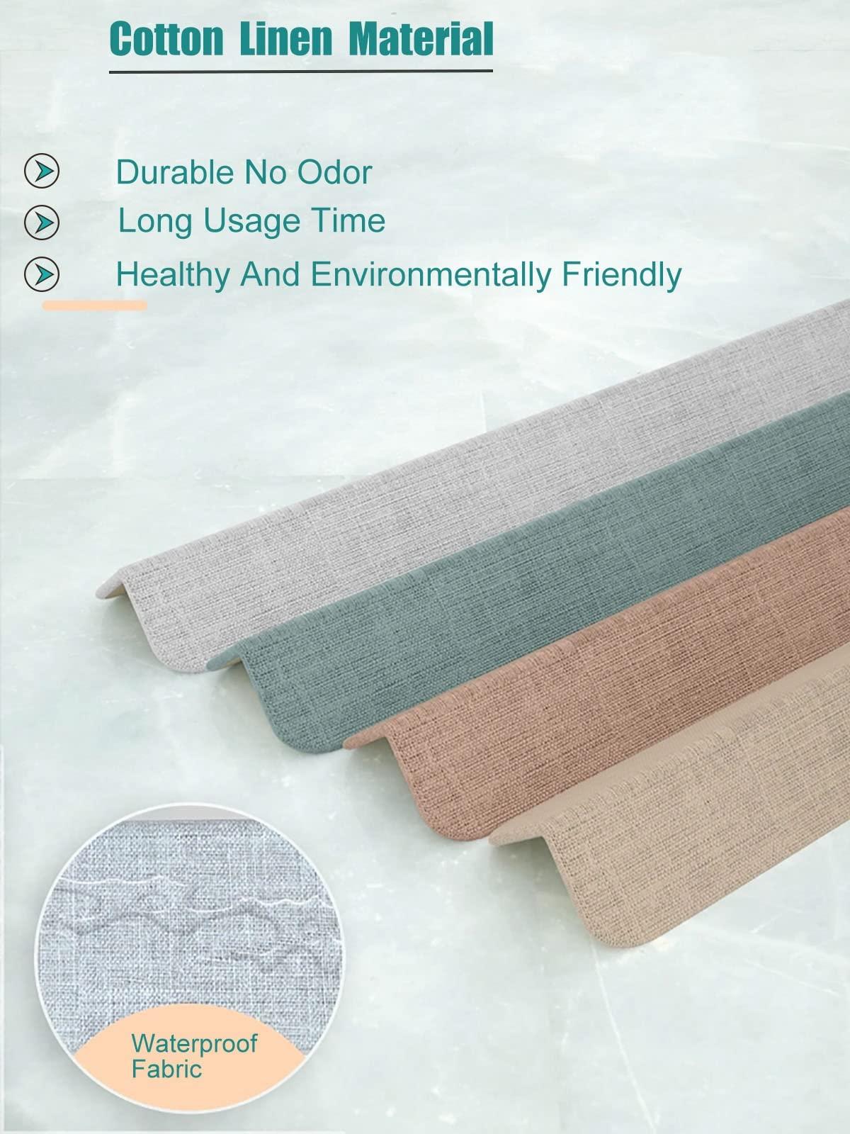 SRNSAEB 5cm/ 2in Width Wall Corner Guard Edge Protector, Self Stick Flexible Wall Corner Edge and Bumpers Guards for Kids Safety Home Decor Wall Protection (Color : Light Coffee, Size : 100cm/39.4in)