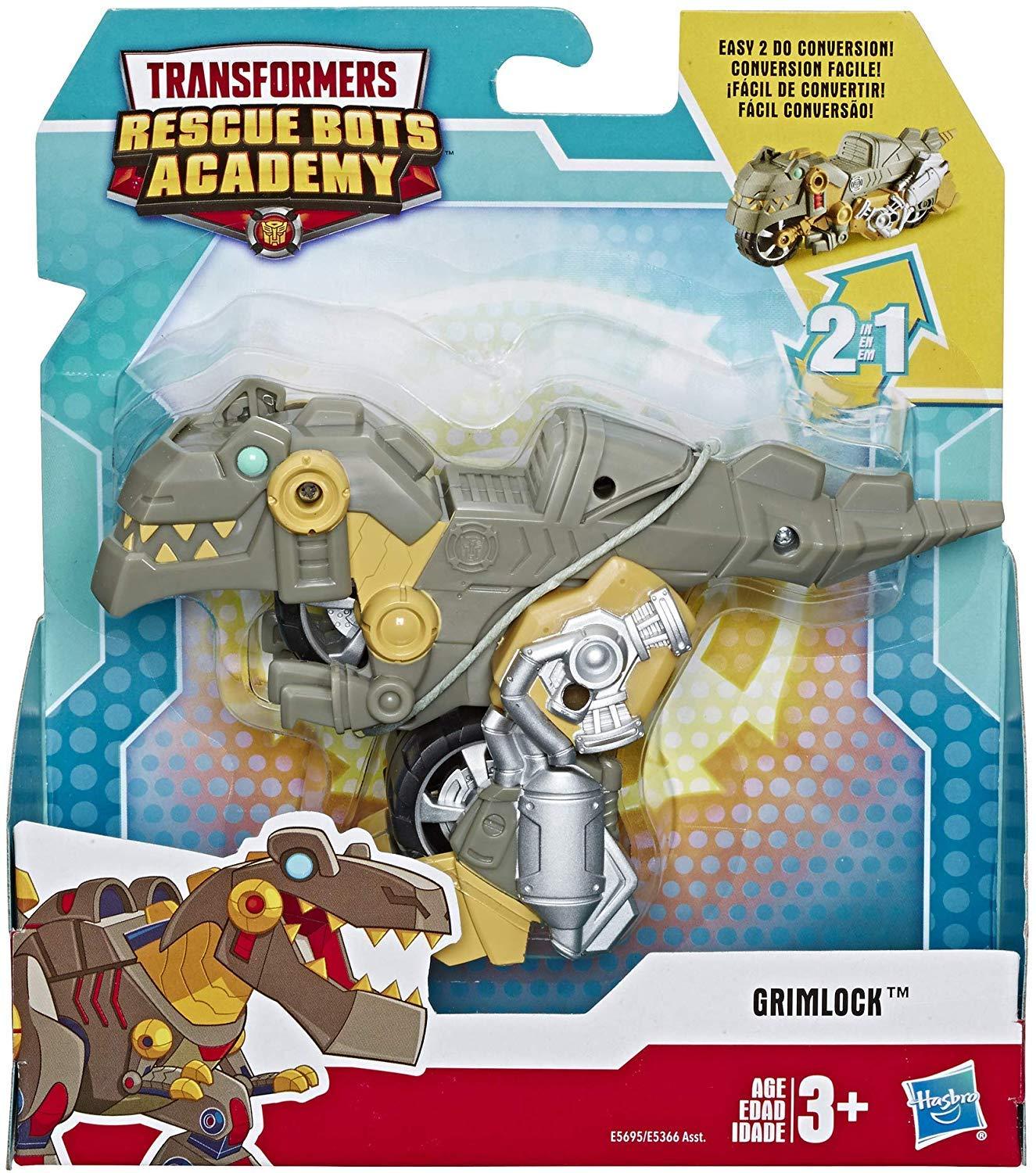 Transformers Rescue Bots Academy Transformers Rescue Bots Academy Dinobot Grimlock Motorcycle 4.5" Toy Converting Action Figure