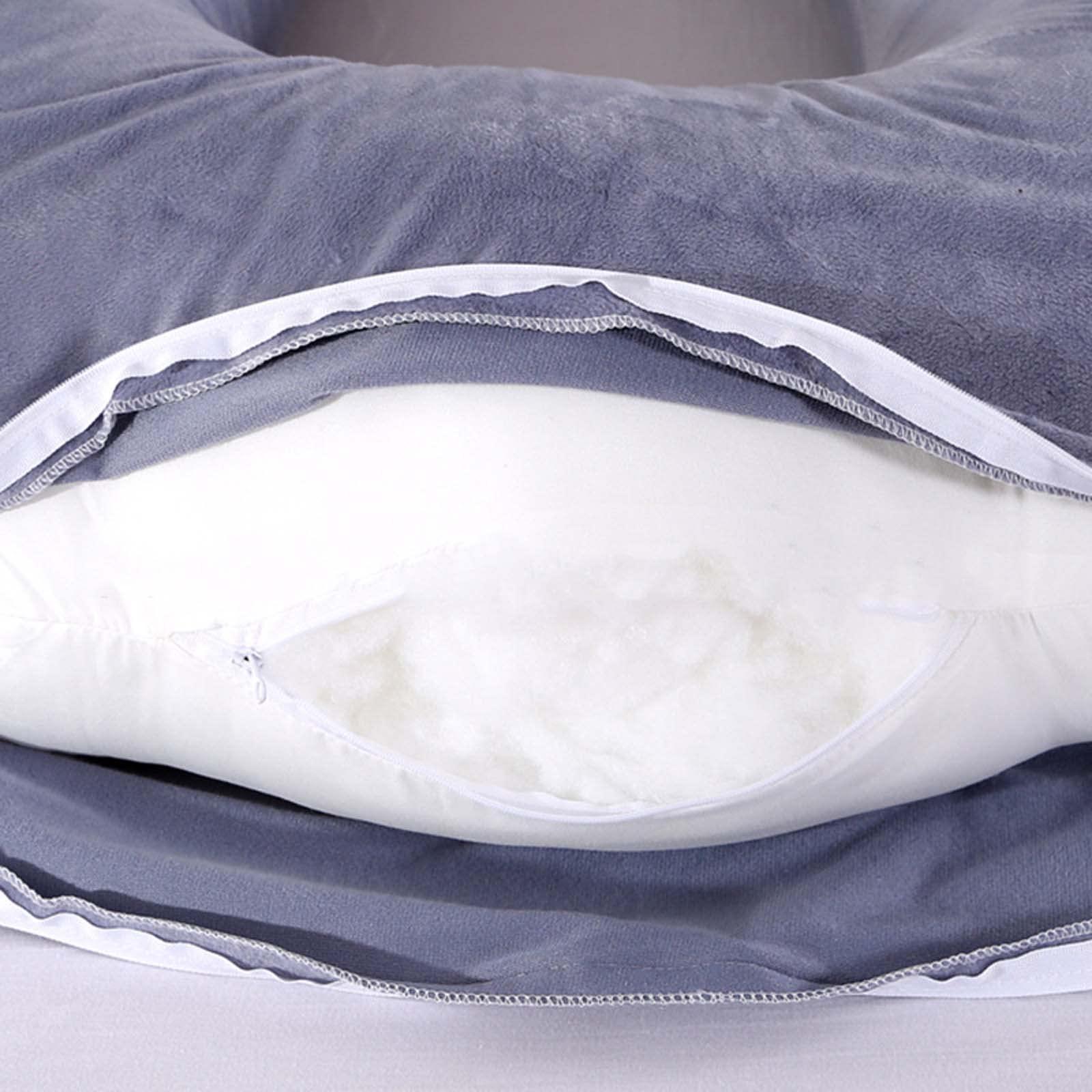 ghghnrtgefrgnhnxdf U Shaped Pregnancy Pillow, Maternity Pillows for Sleeping Full Body Pillow for Back, Legs and Belly Support, with Zipper Removable Cover, Gray
