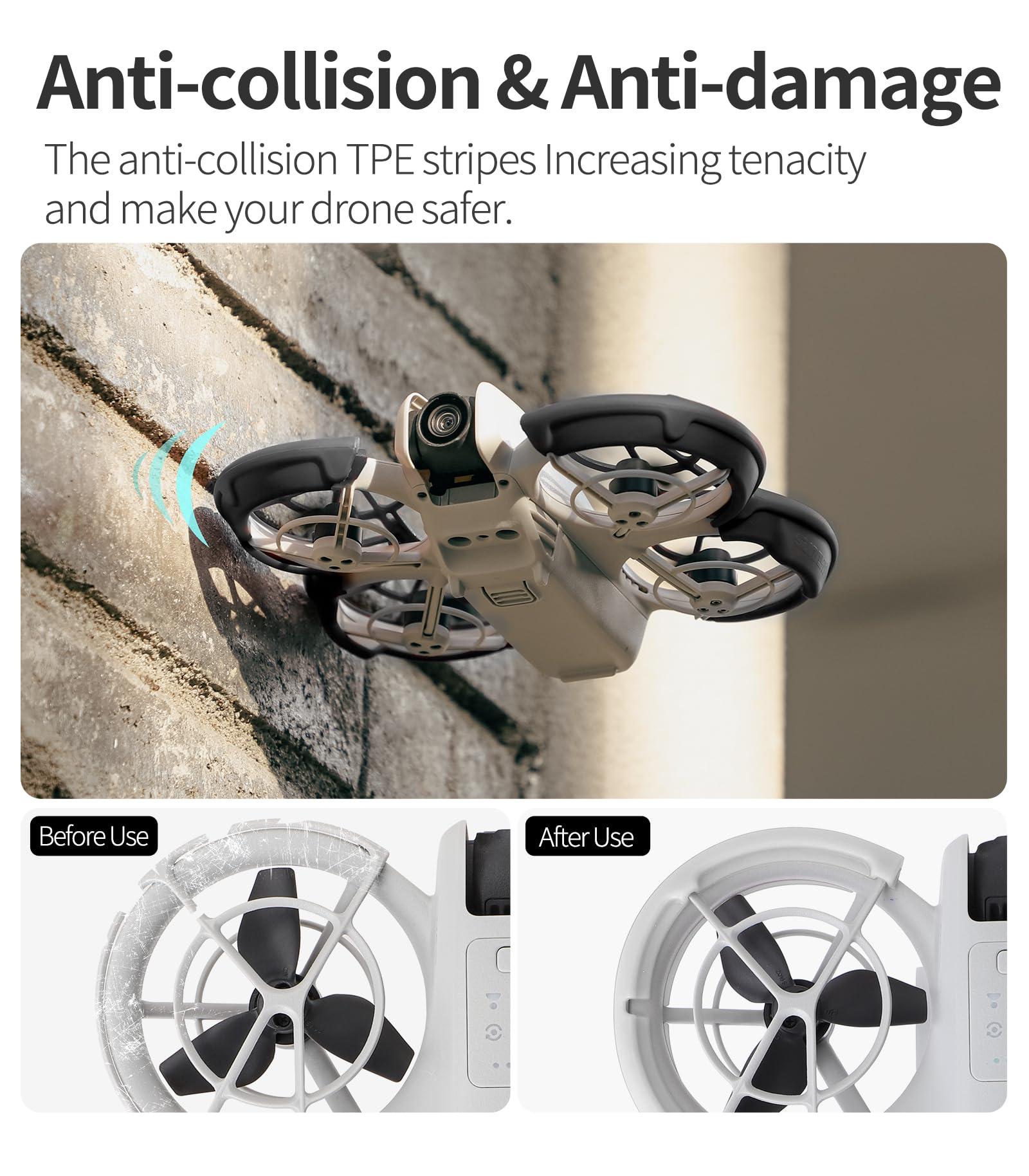 FSIDIWT FSIDIWT Propeller Guard Protector for DJI Neo, Anti-Collision Prop Bumper Protective Cover Ring Impact Protectors for DJI Neo Drone Accessories (Grey)