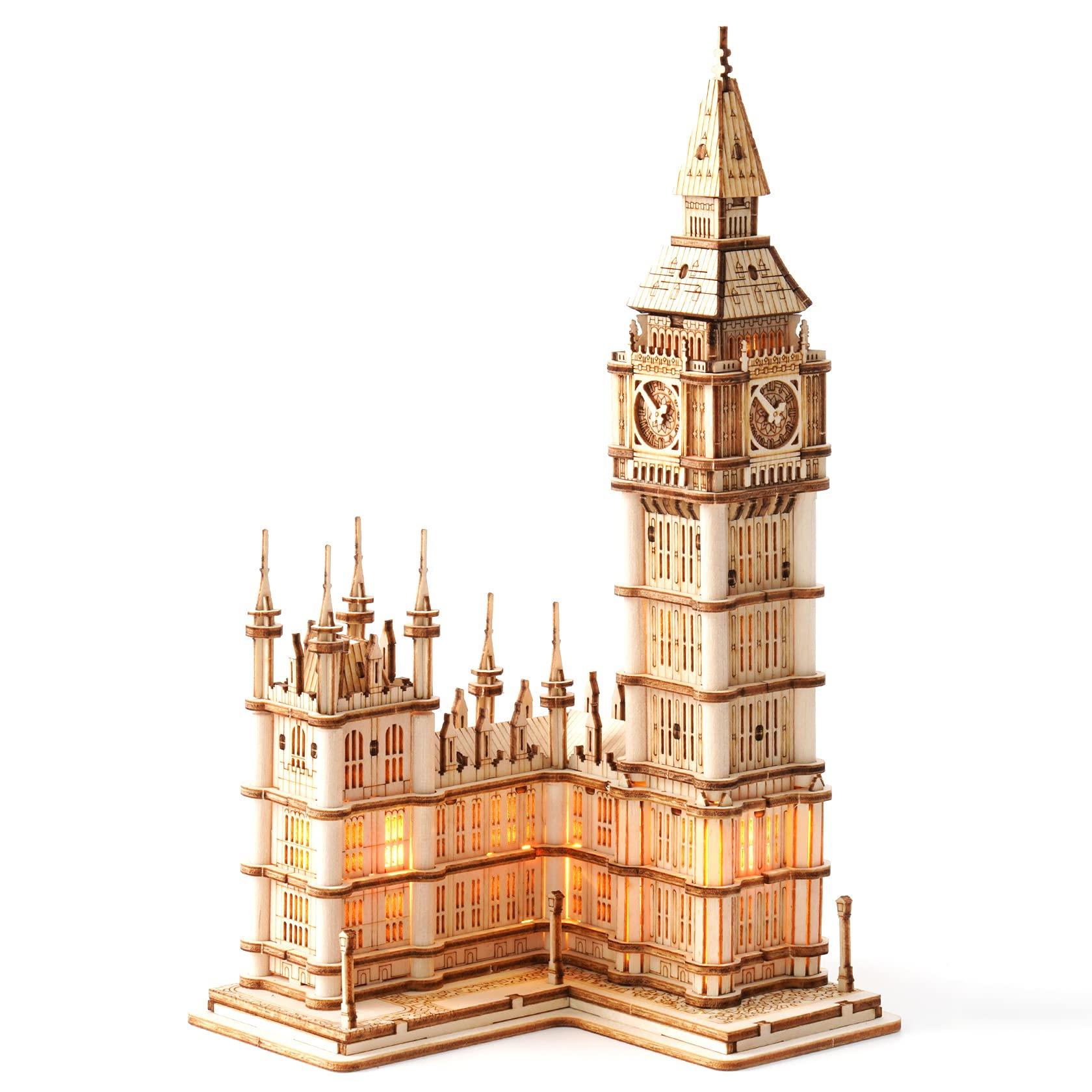RoWood Rowood 3D Puzzles for Adults Wooden Model Kit Adult Craft Kit Gifts for Teens Age 14+ Big Ben