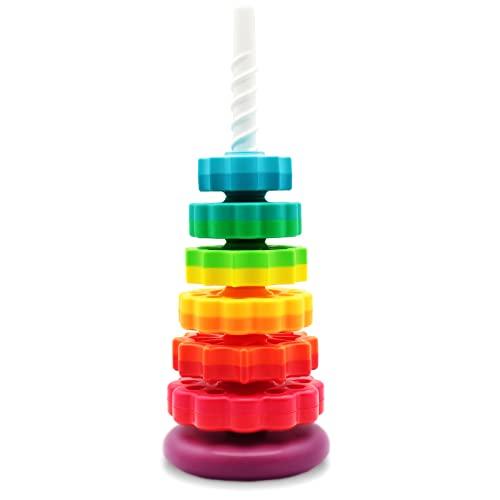 BYFWH BYFWH Baby Spin Stack Toy,Premium Stacking Toy for Kids,Baby Spinning Stacking Toy for Babies and Toddlers,Educational Toddler Learning Toy,Baby 1 2 3 Birthday Gifts,Autism Sensory Spinning Toy