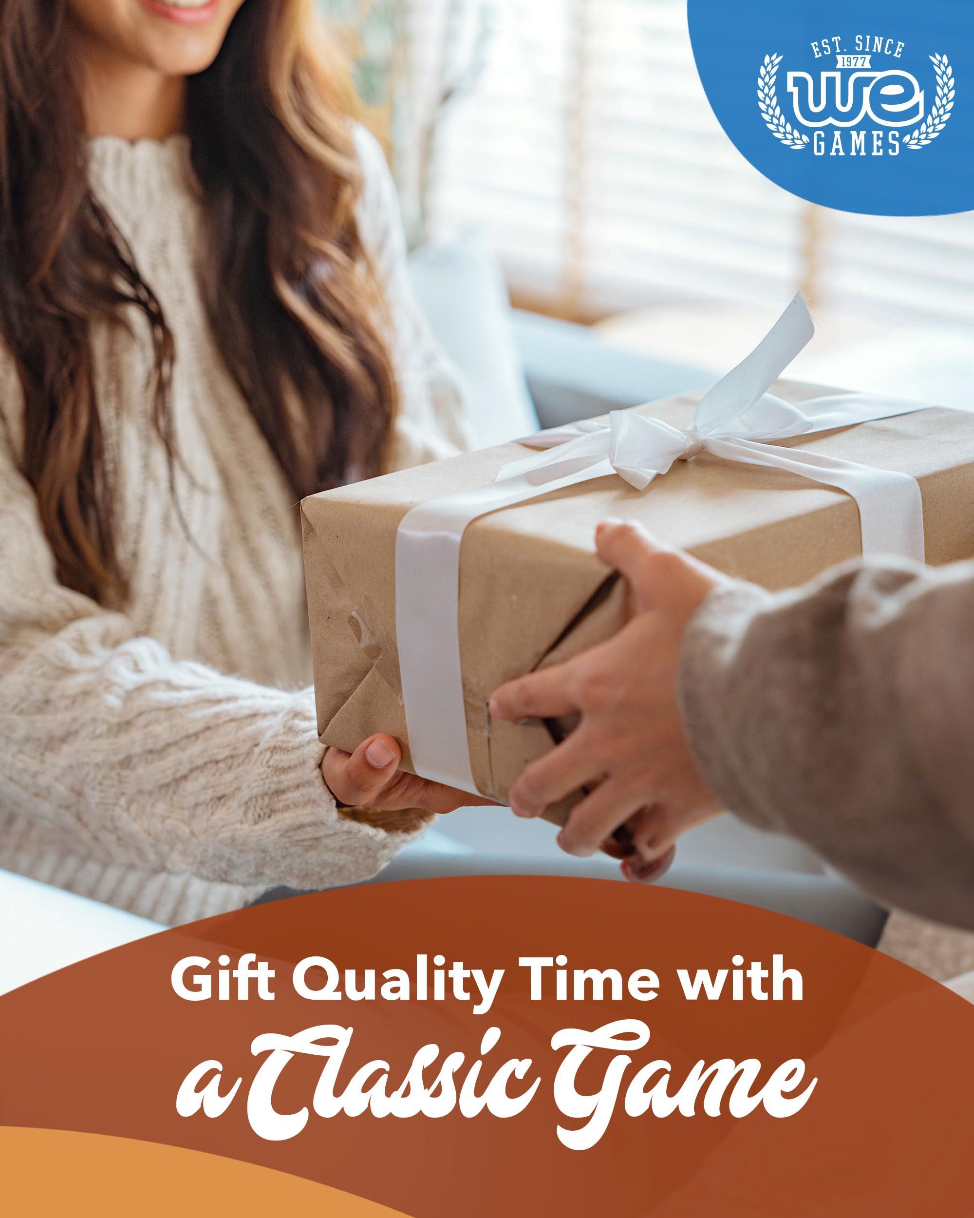 WE Games WE Games Wooden Block Stacking Party Game for Adults, Tumble Tower Wedding Guest Book Alternative, Tabletop Games, Includes Storage Case, 12 inches