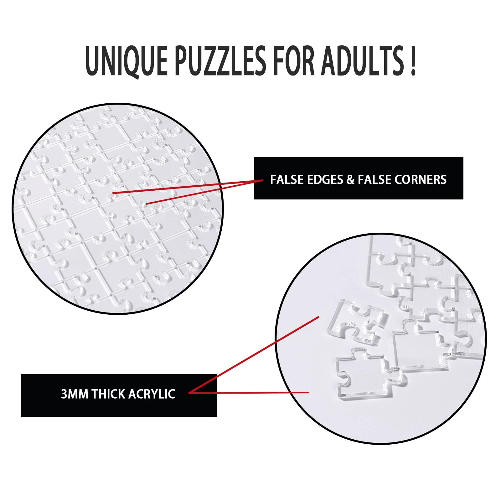 ZZYFGH ZZYFGH Clear Hard Puzzle Jigsaw, Impossible Challenge 120 Piece Difficult Jigsaw Puzzle Game for Adults Children