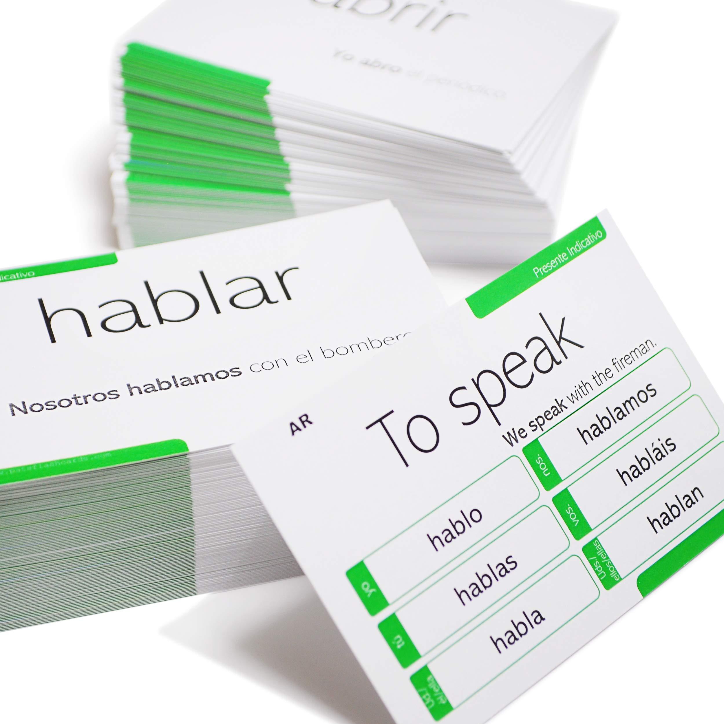 Pat's Flash Cards 200 Spanish Verb Conjugation Presente Indicativo Flash Cards - Full Examples in Both Spanish and English