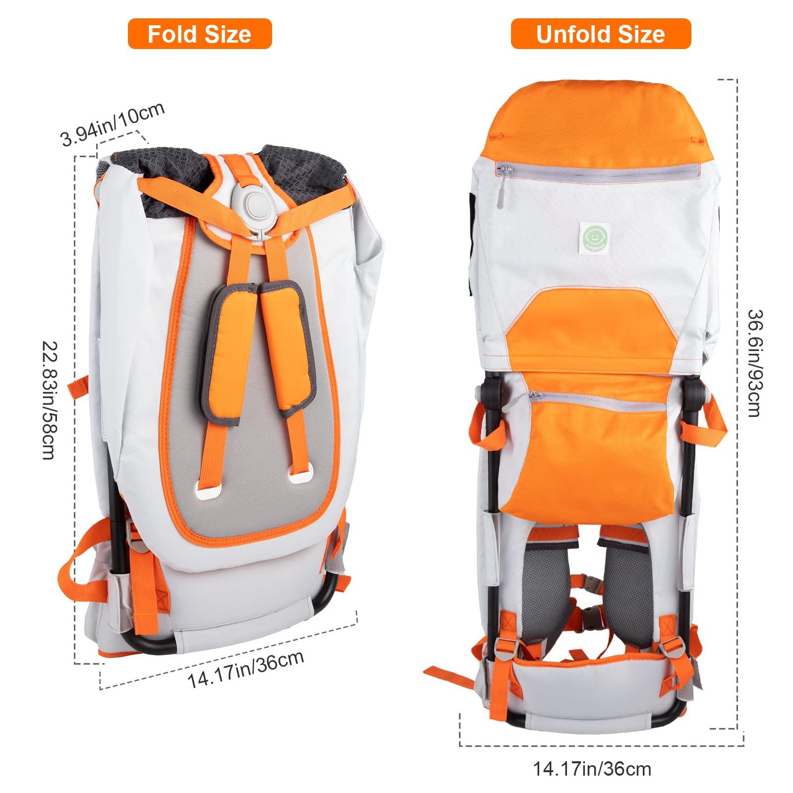 Kidpprod Baby Shoulder Carrier Baby Hiking Backpack Carrier with Rain Cover Sun Shade for Child Safe Backrest and Toddler Ergonomic Seat Holds 40 Pound for Children Between 6 Months-3 Years Old Baby